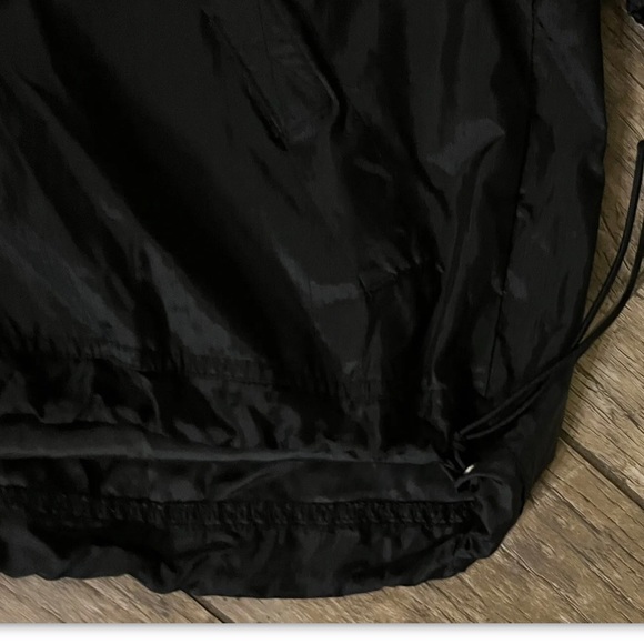 Avirex USA Vintage Nylon 1/2 Zip Pullover Hoodie Wind Rain Jacket Adult 4X Black - Picture 6 of 8